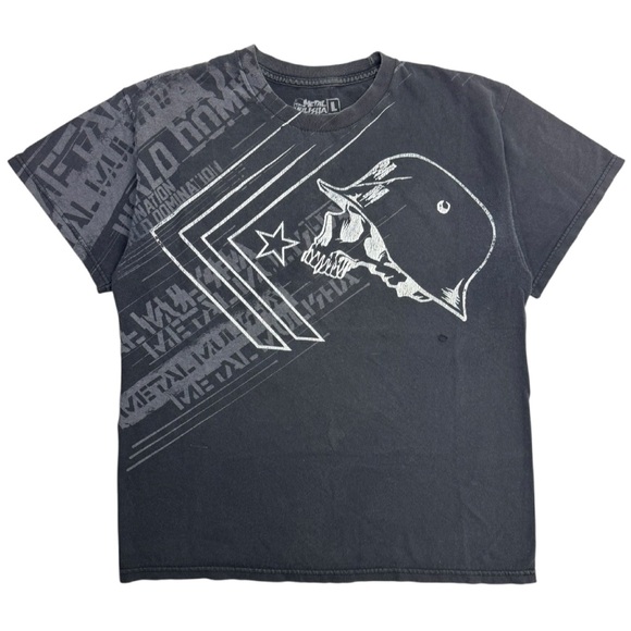 Vintage Y2K Metal Mulisha World Domination Cyber Mall Goth Emo Moto X Tee - Picture 7 of 10
